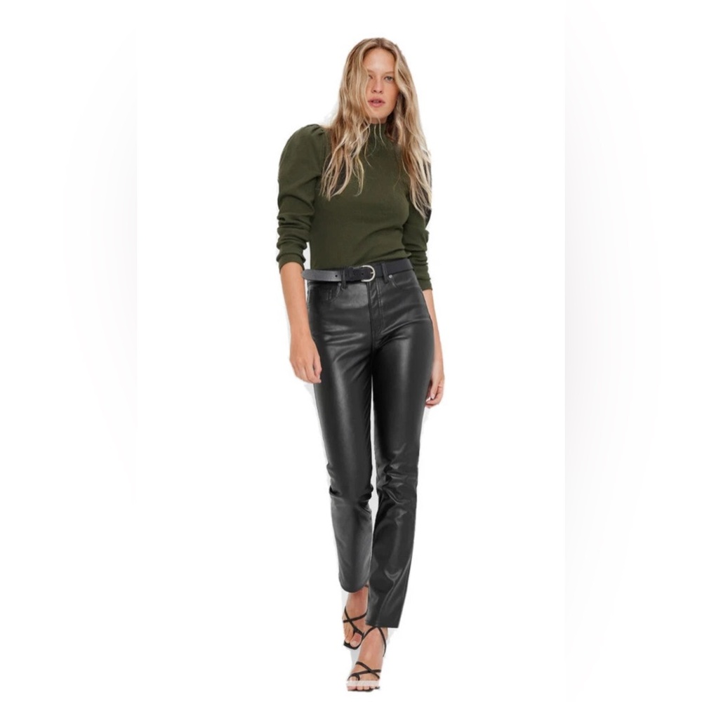 Gap High Rise Faux-Leather Vintage Slim Pants -8/ 29R